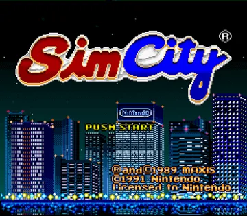 SimCity (Europe) screen shot title